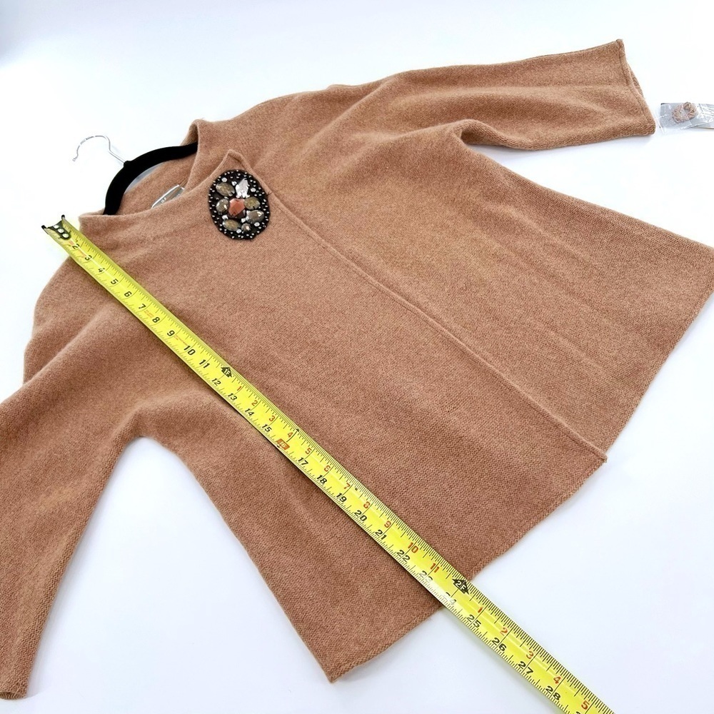 JM Collection Women's 100# wool 3/4 Sleeve Cardigan size M Petite - Picture 5 of 14
